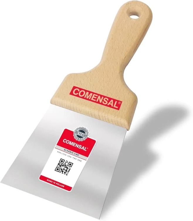 مشحاف عريض مع مقبض خشب