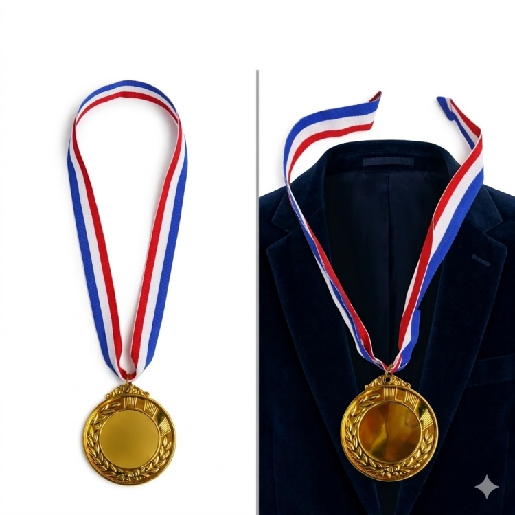 مدالية لون ذهبي