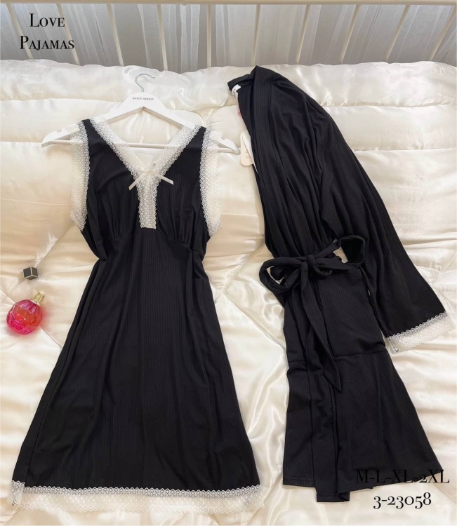 قميص نوم مع روب 23058