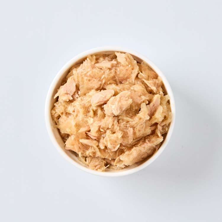 تونة برامي القطط المعقمة بسمك السلمون في الجيلي (وصفة 70 غرام)