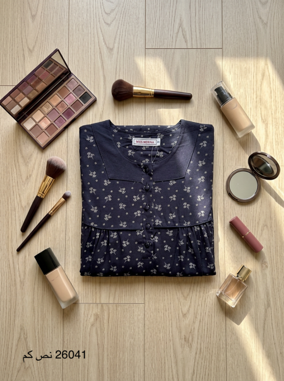 قميص نوم نص كم مكسي 26041