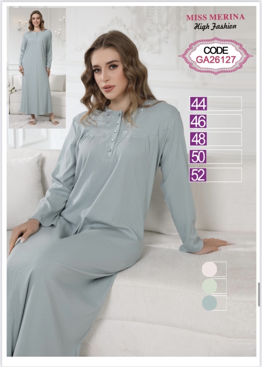 قميص نوم كم كامل مكسي 26127