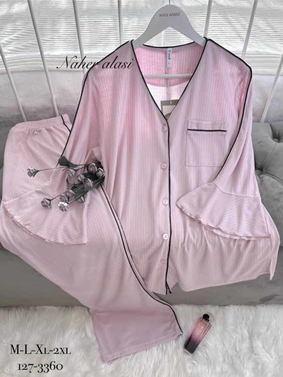 بيجامه محزز حمل ونفاس 3360