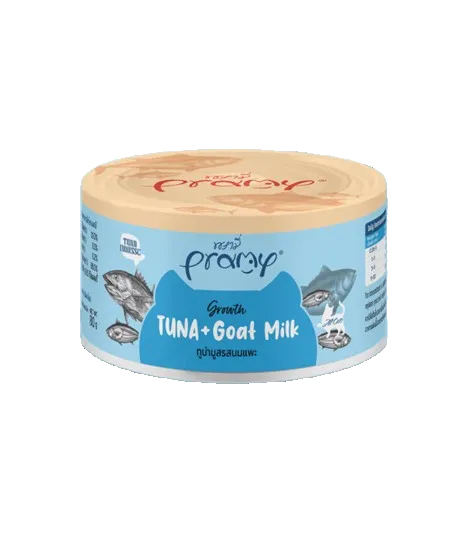 Pramy Tuna Topping Tuna And Goat Milk For Growth Cat Can 80 Gm