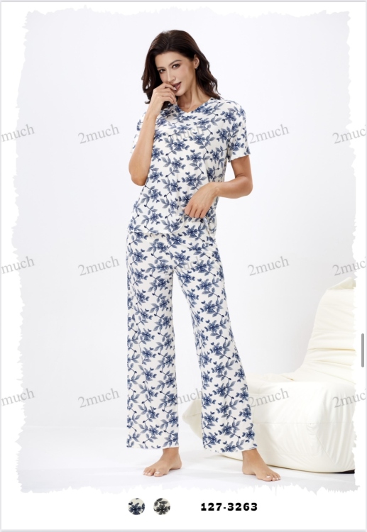 بيجامه فسيكوز محزز 3263