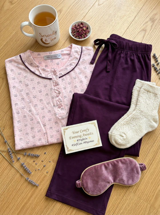 بيجامه قطن نص كم 26036 