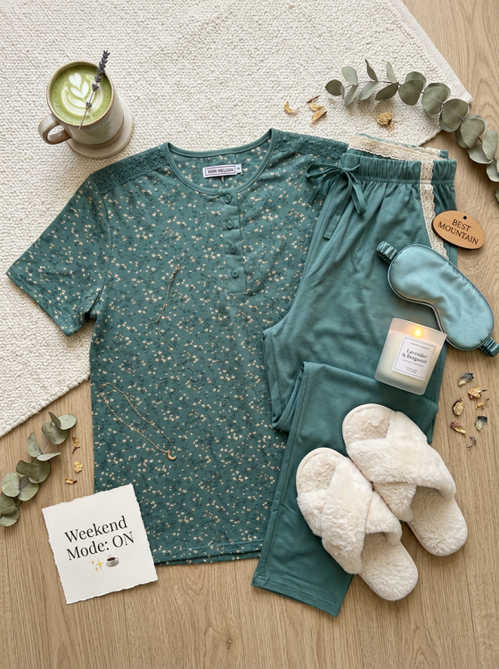 بيجامه قطن نص كم  26049