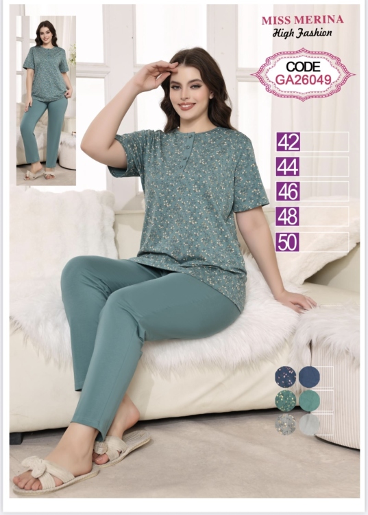 بيجامه قطن نص كم  26049