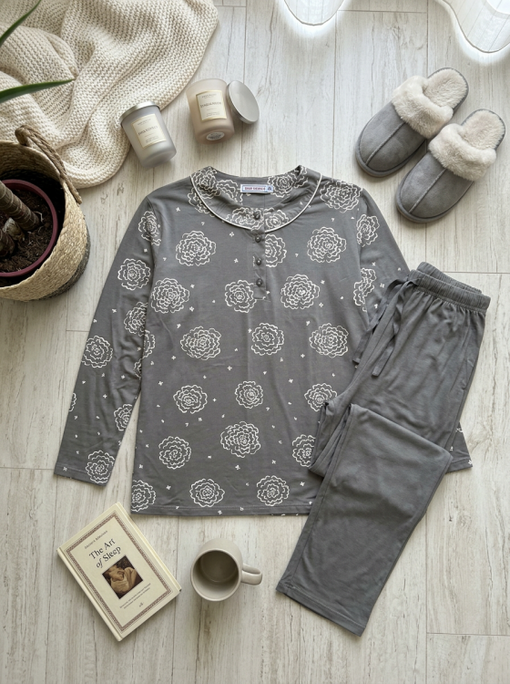 بيجامه قطن كم كامل  26113