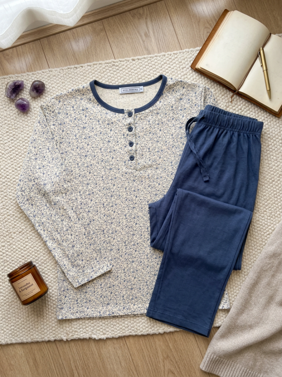 بيجامه قطن كم كامل  26063