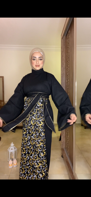 فستان العربيه ٥ دهبي وفضي