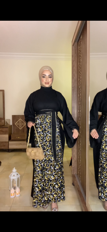 فستان العربيه ٥ دهبي وفضي