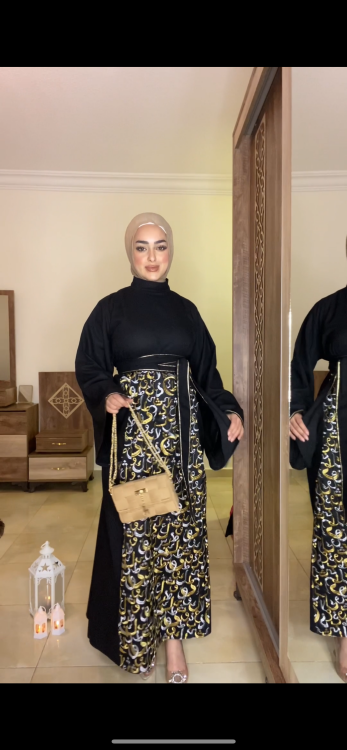 فستان العربيه ٥ دهبي وفضي