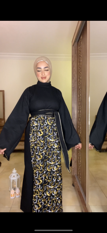 فستان العربيه ٥ دهبي وفضي