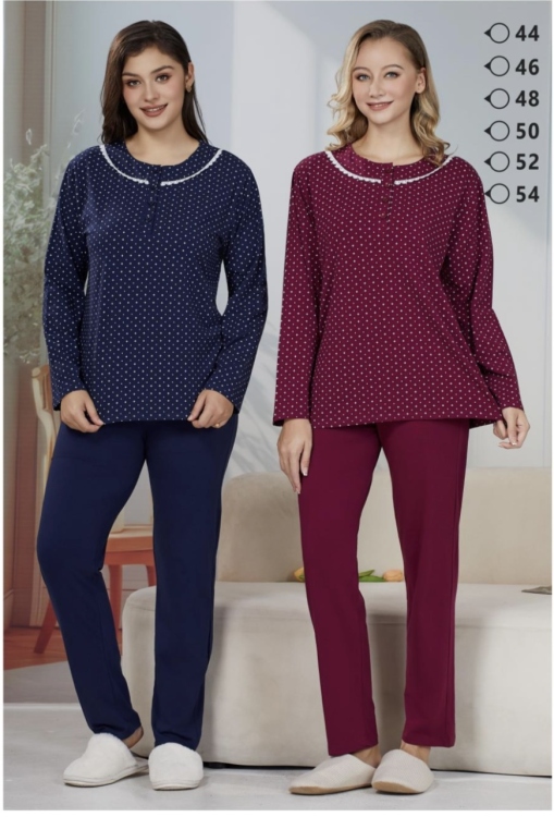 بيجامه قطن كم كامل 116