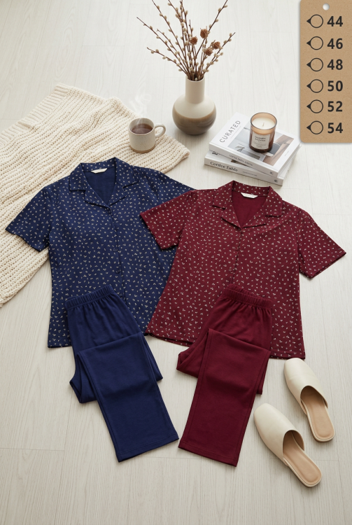 بيجامه قطن نص كم 109