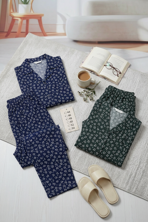 بيجامه قطن نص كم 137 