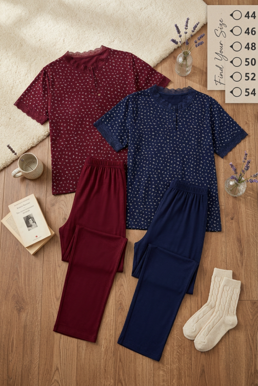 بيجامه قطن نص كم 108