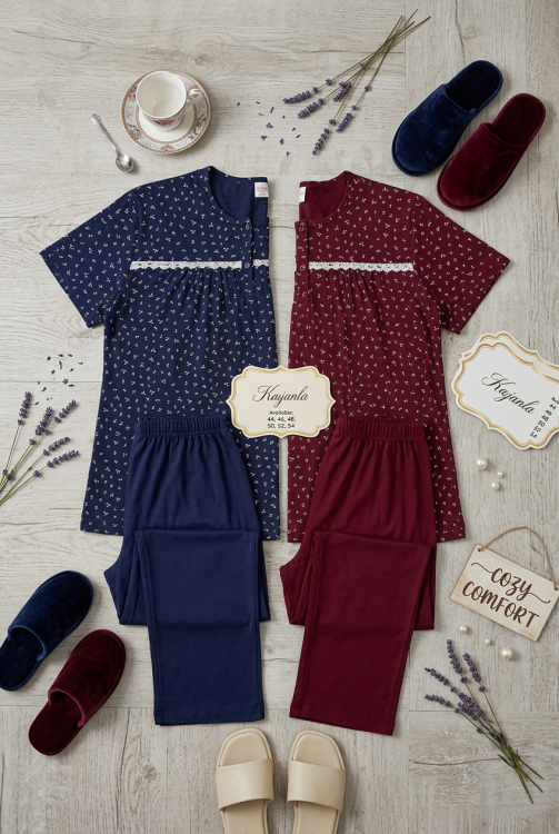 بيجامه قطن نص كم 107