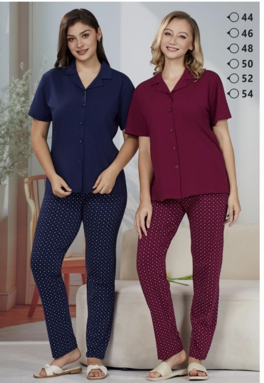 بيجامه قطن نص كم 113