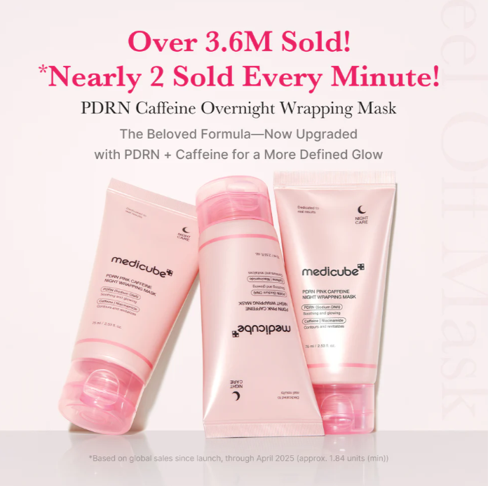 medicube, PDRN Pink Caffeine Night Wrapping Mask