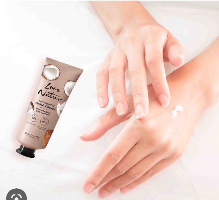 LOVE NATURE Protecting Hand & Nail Cream with Organic 41335    75ML