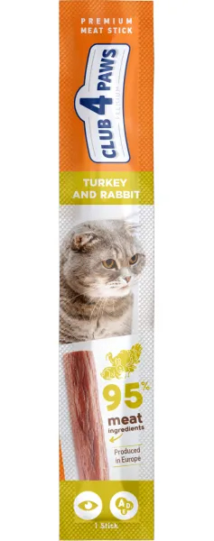 Club 4 Paws Cat Treats Turkey and Rabbit 5g 
