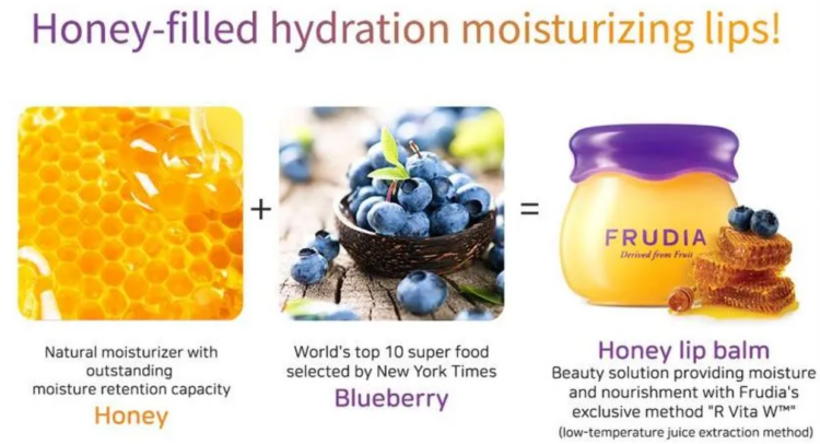 FRUDIA, Blueberry Hydrating Honey Lip Balm
