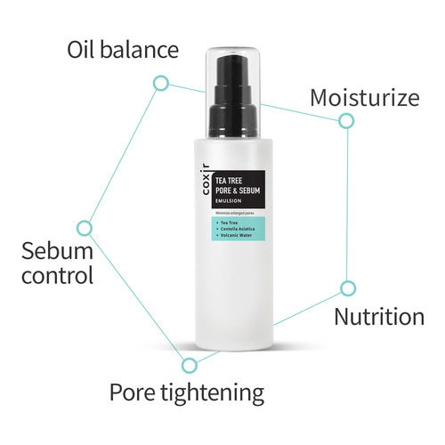 Coxir, Tea Tree Pore & Sebum Emulsion