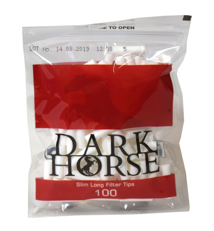 Dark Horse Slim Long Filters, 100 Tips (22X6 mm)