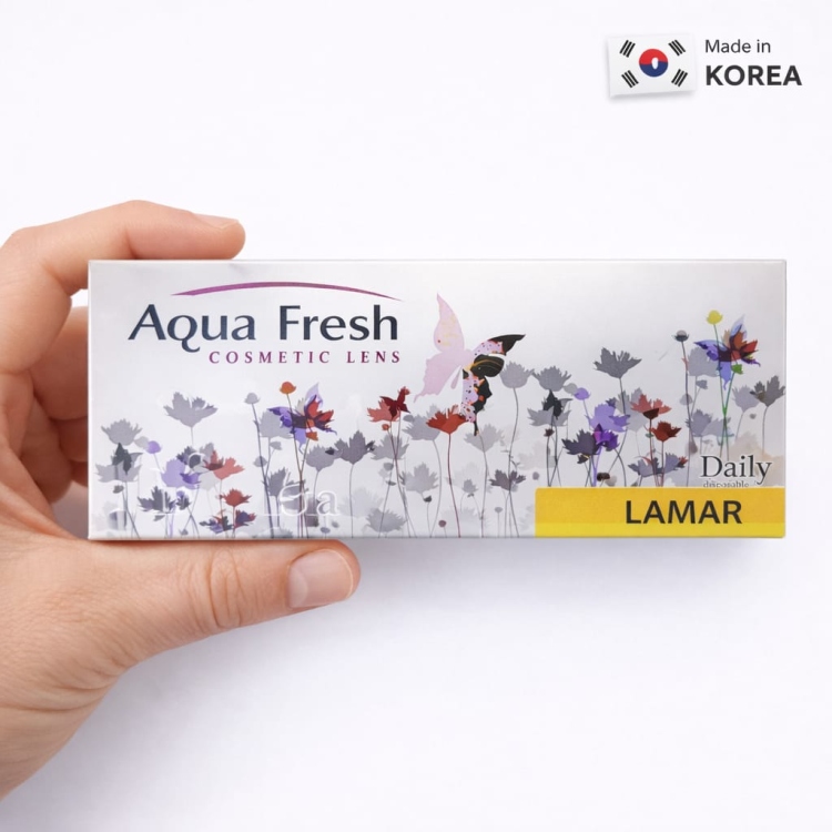 عدسات الاصقة عدد 5 ازواج اكوا فرش الكورية LAMAR
