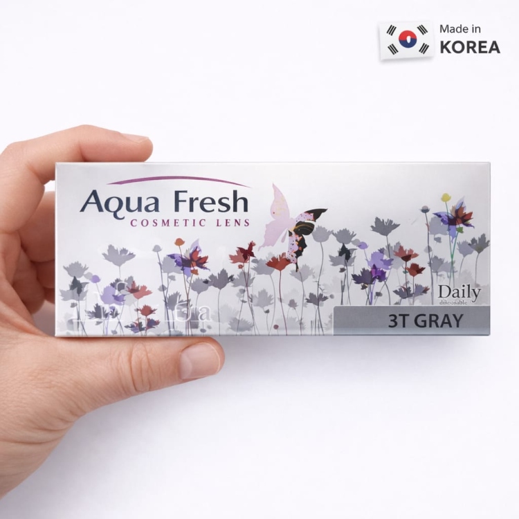 عدسات الاصقة عدد 5 ازواج اكوا فرش الكورية 3T GRAY