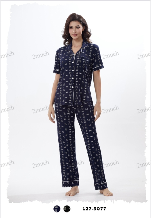 بيجامه فسيكوز قطن 3077