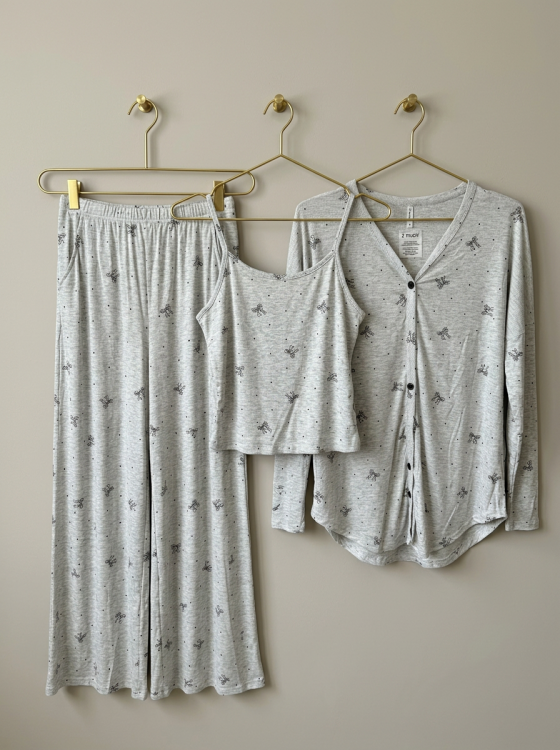 بيجامه 3 قطع فسيكوز 3044