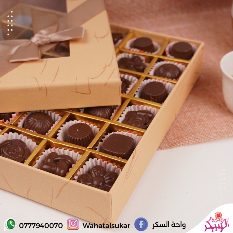 علب شوكلاته فاخره سعة 36 قطعه
