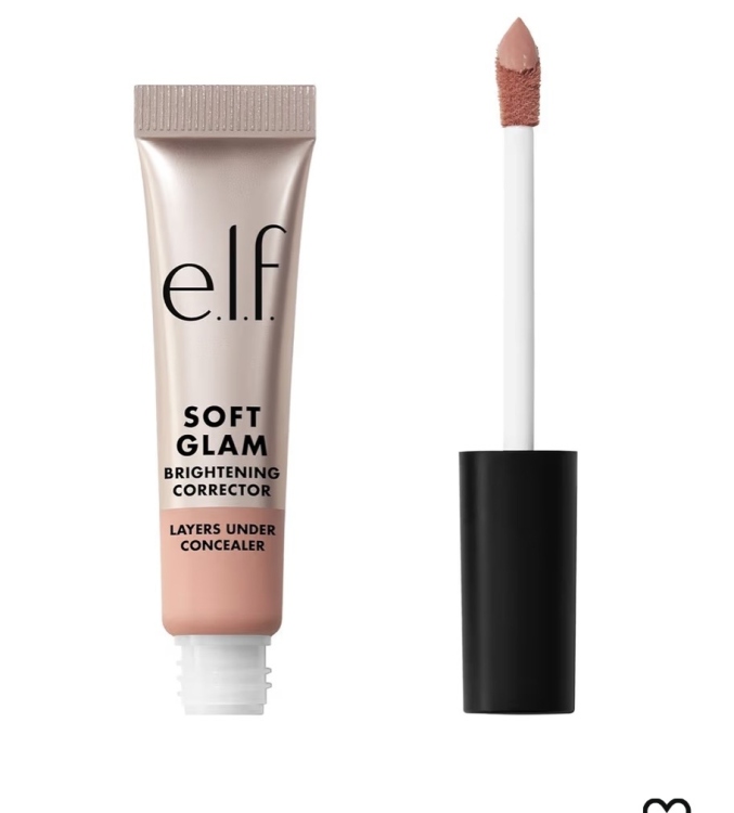 Elf Soft Glam Brightening Corrector, Helps Minimize Dark Circles & Discoloration, Hydrating With A Natural Finish, , Light Pink