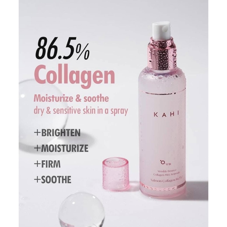 رذاذ كولاجين السلمون من كاهي - شد وترطيب البشرة  Wrinkle Bounce Collagen Mist Ampoule Salmon Collagen