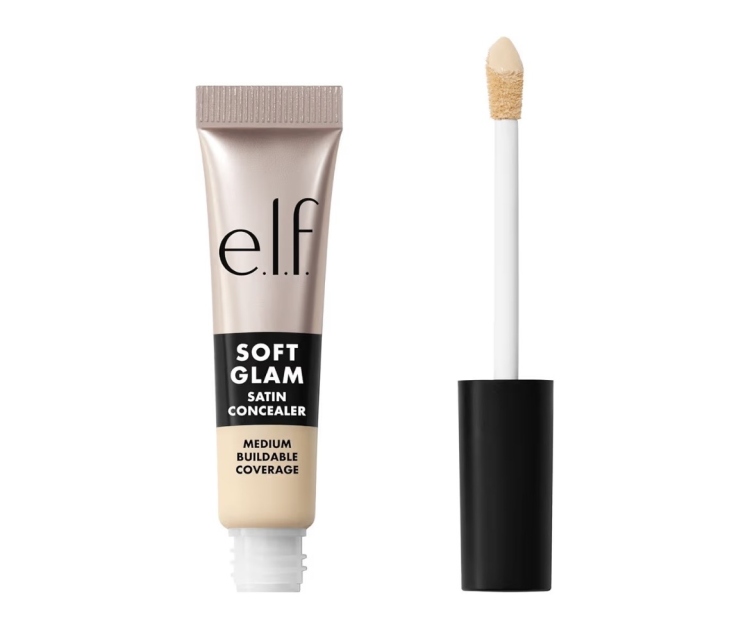 ELF Soft Glam Satin Concealer, Medium Coverage For Blemishes & Under-Eye, Crease-Resistant