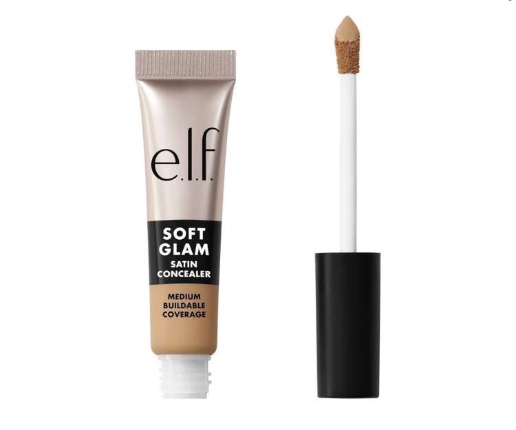 ELF Soft Glam Satin Concealer, Medium Coverage For Blemishes & Under-Eye, Crease-Resistant