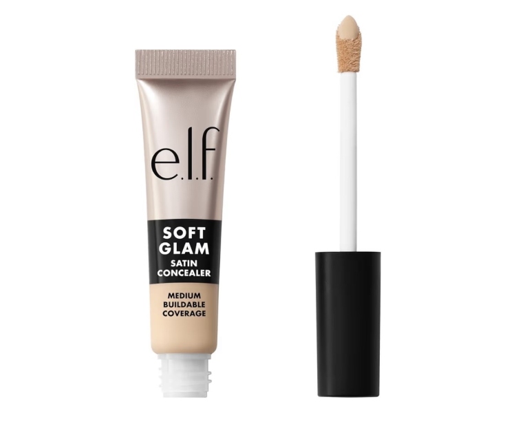ELF Soft Glam Satin Concealer, Medium Coverage For Blemishes & Under-Eye, Crease-Resistant