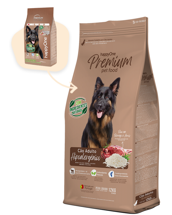 HappyOne Hypoallergenic Adult Dog -MONOPROTEIN (a single source of protein)  4kg