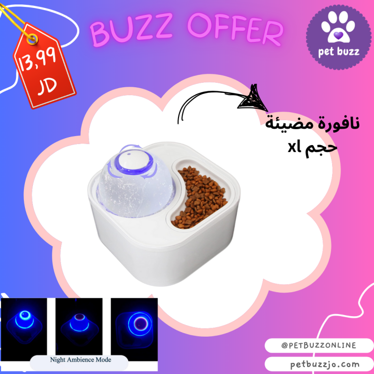 Femont 2-in-1 Cat Water Fountain & Feeding Bowl,2.5L/84.5OZ Automatic,Ultra Quiet  with 3 Filters,