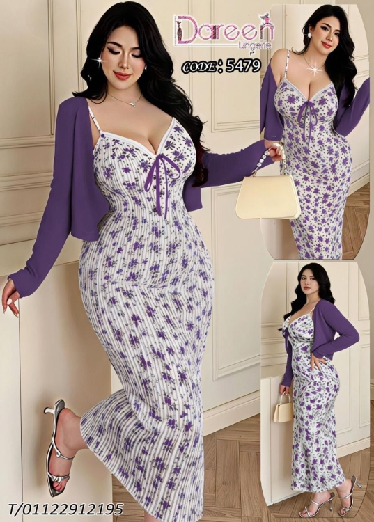 فستان طويل مع جاكيت