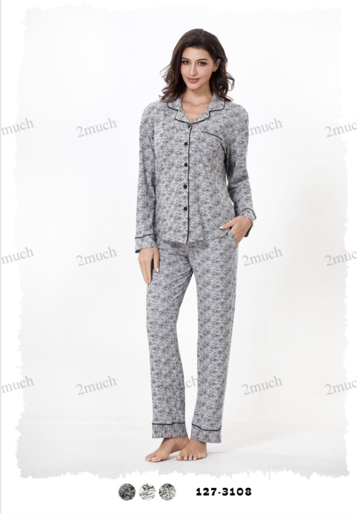 بيجامه قطعتين  قطن 3108
