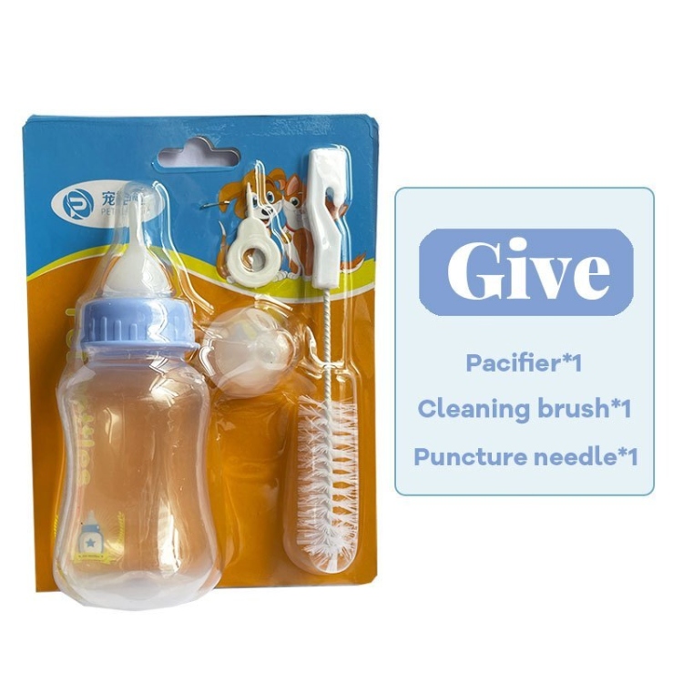 رضاعة للحيوانات مع فرشاة لتنظيف 