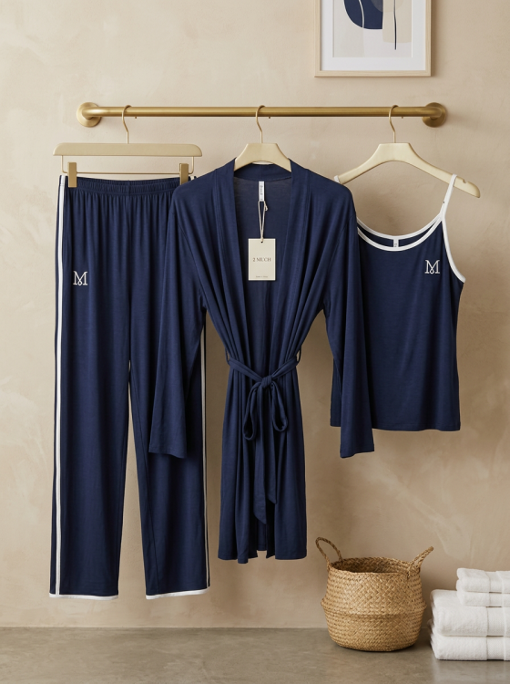 بيجامه فسيكوز قطن 3 قطع 3133