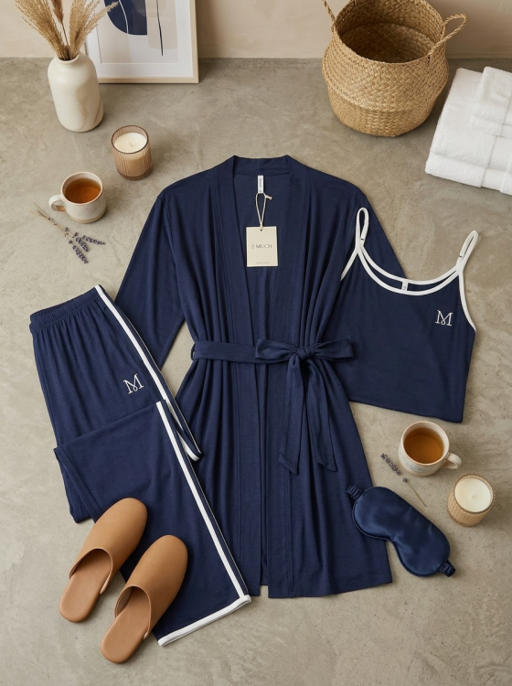 بيجامه فسيكوز قطن 3 قطع 3133