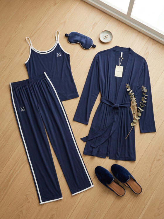 بيجامه فسيكوز قطن 3 قطع 3133