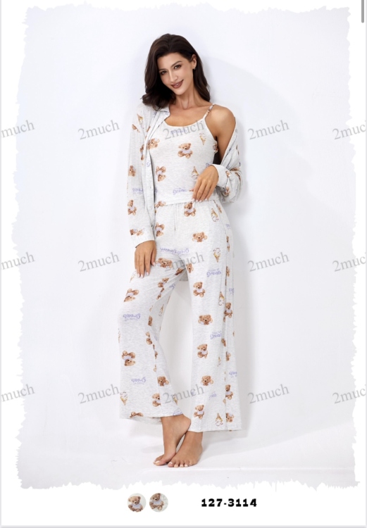 بيجامه فسيكوز 3 قطع 3114