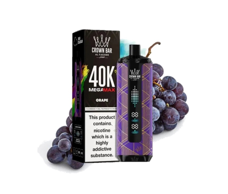 ALFAKHER CROWN BAR - Grape - 40K Puff, Rechargeable, Disposable Vape 